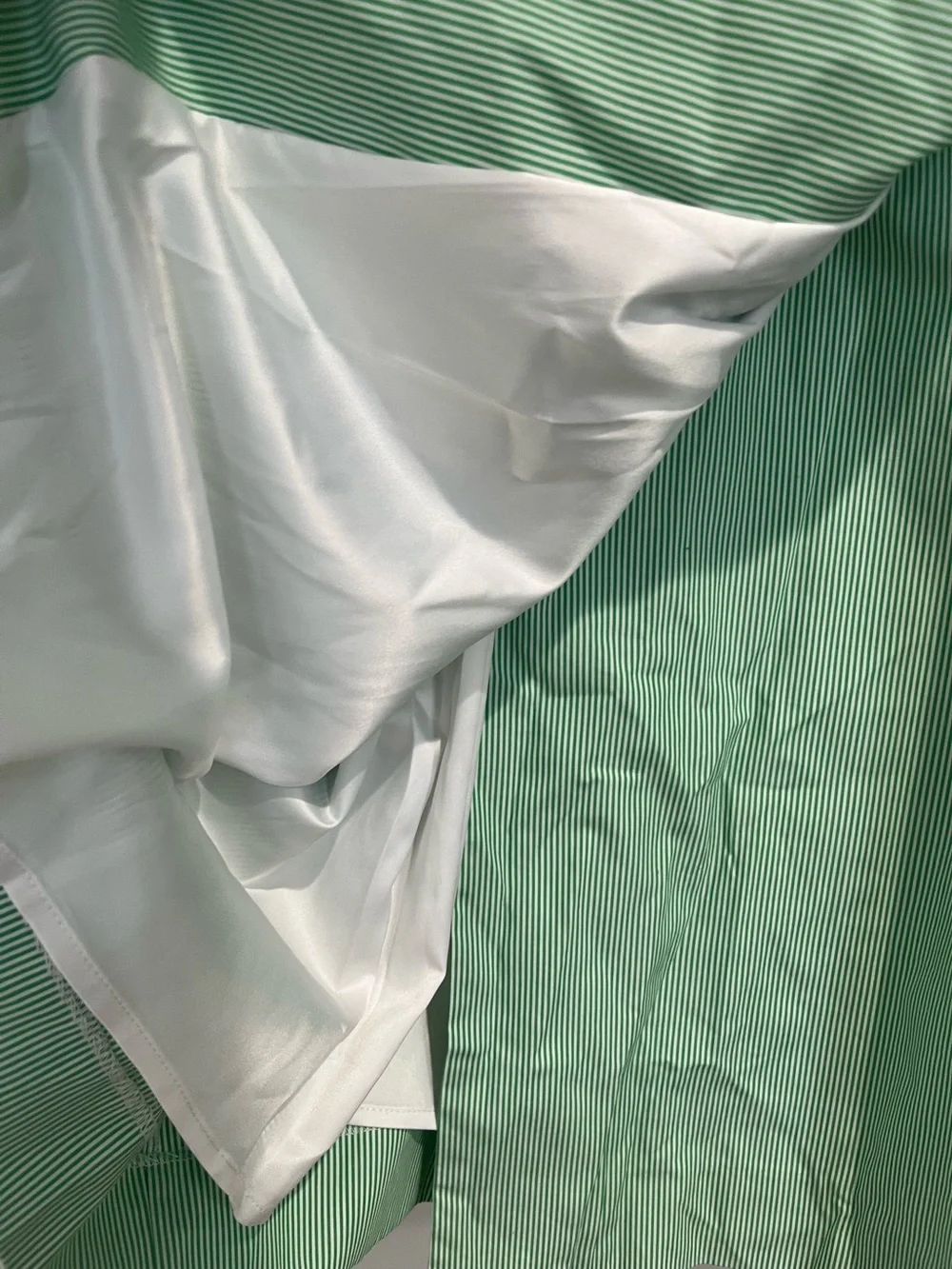 Elizabeth McKay Green & White Striped Ruffled Scotland Wrap Dress Sz. 6 NWT - Picture 7 of 11